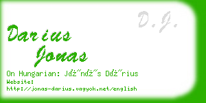 darius jonas business card